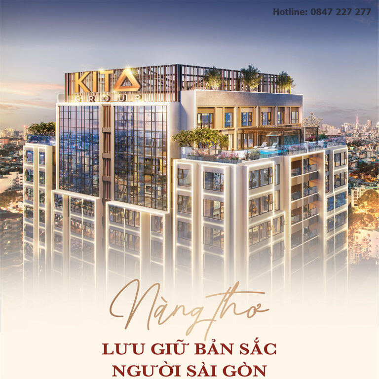 Phối cảnh tòa nhà Kiều By Kita tại 927 Trần Hưng Đạo, phường Chợ Quán, TP.HCM