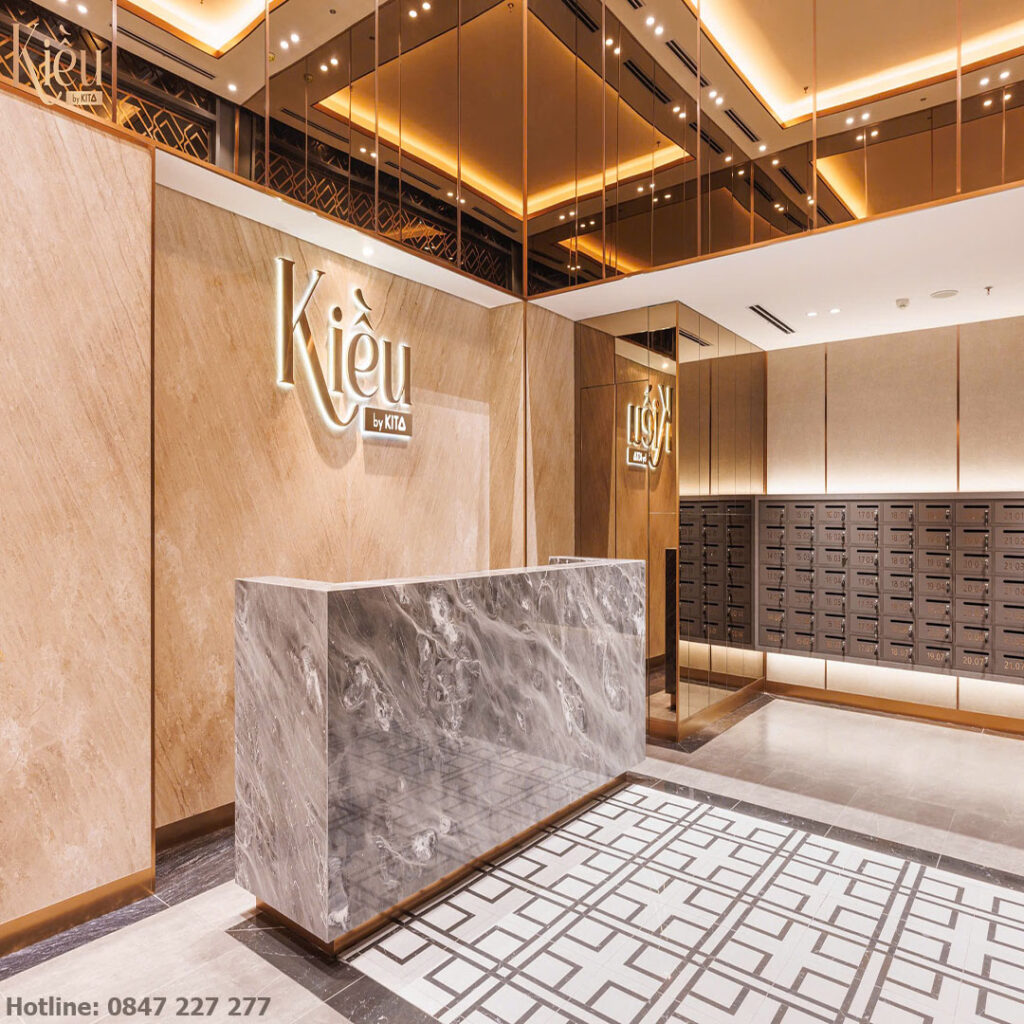 Sảnh chính tầng trệt căn hộ Kiều By Kita