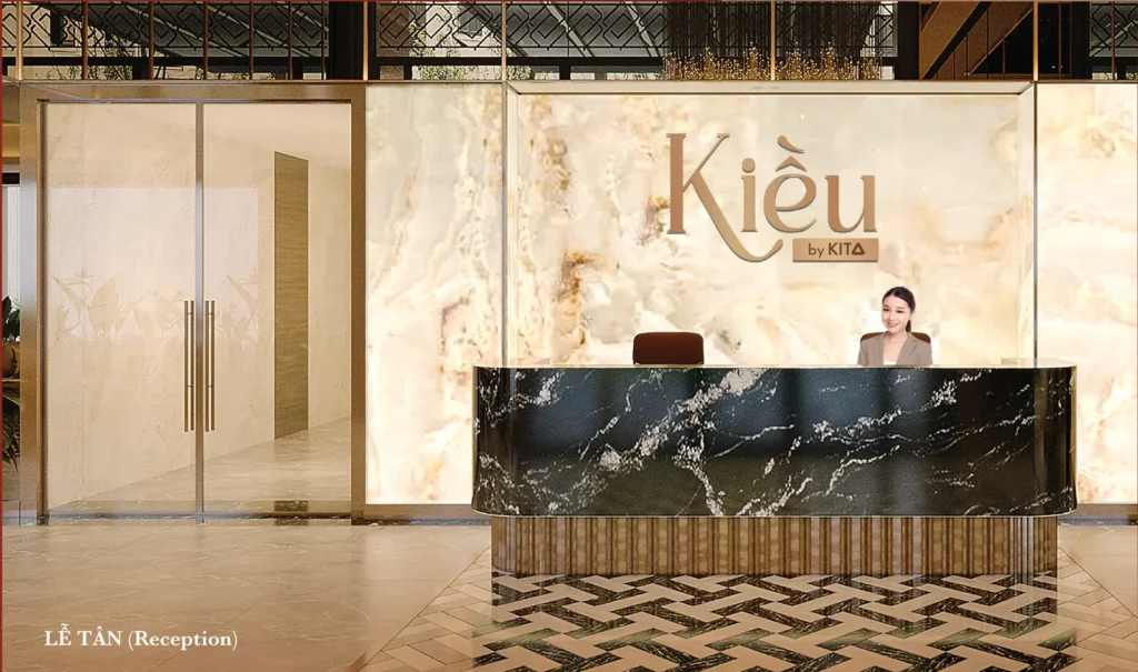 Sảnh lễ tân Kiều By Kita tại tầng trệt